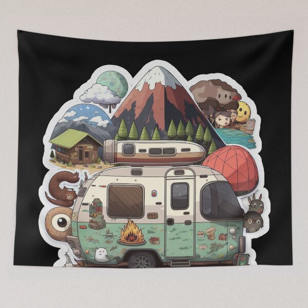 Item preview, Cute Camper - Colorful Cartoon Outoor Adventures designed and sold by Sunchaser World.