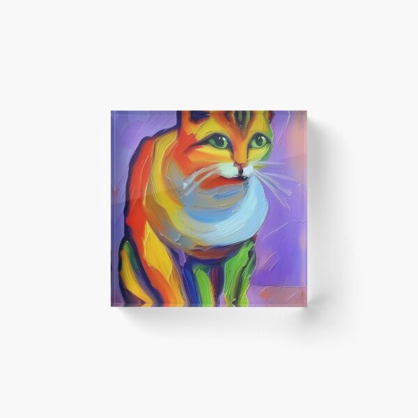Item preview, Cat in Color - Expressionist Style Feline designed and sold by aviationpeople.