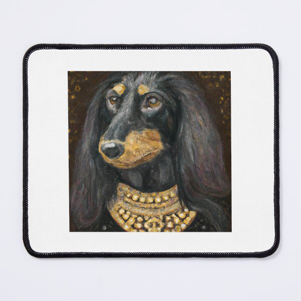 Item preview, Dachshund medieval portrait (Gustav Klimt style) designed and sold by Miriam C.