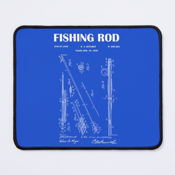 Item preview, 1900 Fishing Reel Patent - Fishing Rod patent blueprint- vintage drawing art- black chalkboard - green chalkboard designed and sold by ismdesigner.