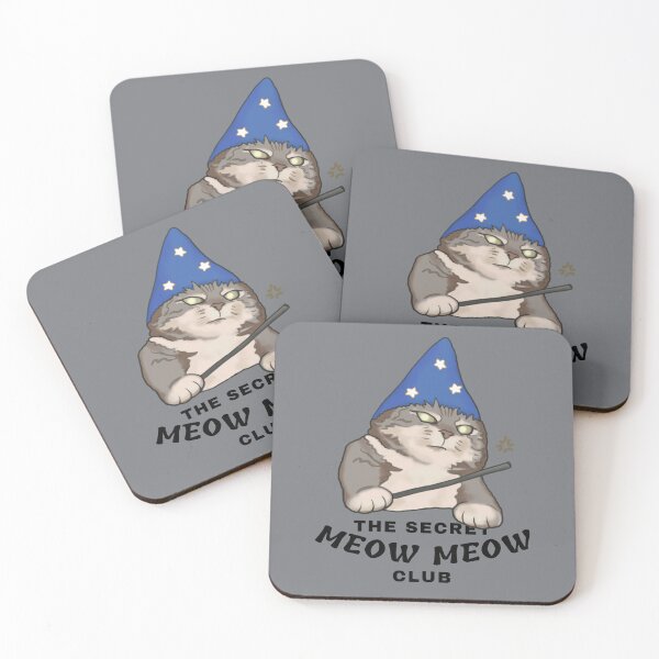 Item preview, The Secret Meow Meow Cat Wizard Club Drawing - Funny Cats designed and sold by ViewerEqualsPhoton.