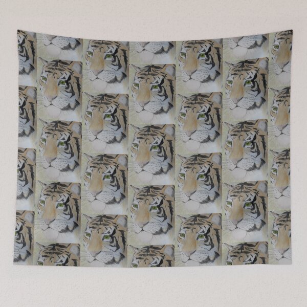 Item preview, Gorgeous tiger with green eyes designed and sold by WildNature129.