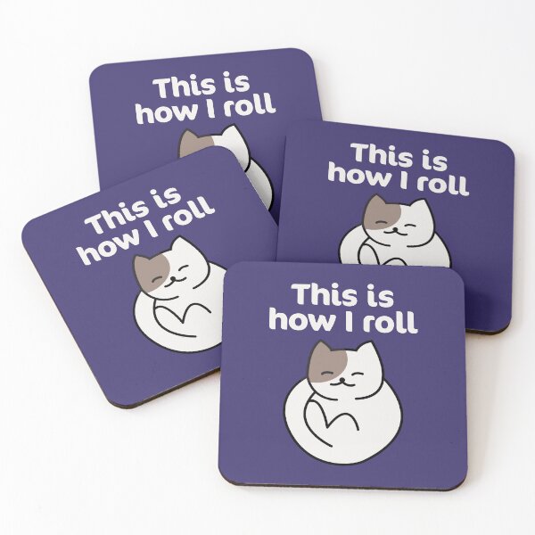Item preview, This is how I roll cute curled up cat designed and sold by projectpima.