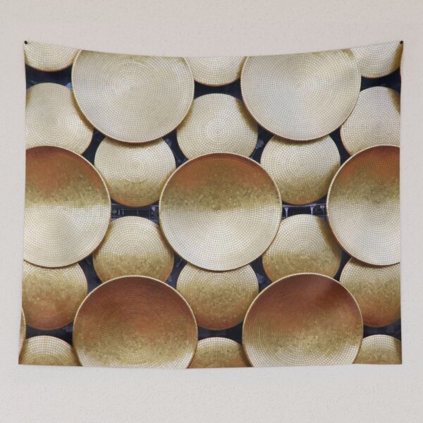 Item preview, Concave brass metal discs over smaller flat ones forming a repeating pattern. designed and sold by claireseyeview.
