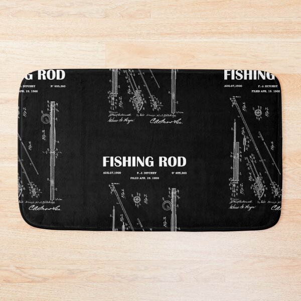Item preview,  1900 Fishing Reel Patent - Fishing Rod patent blueprint- vintage drawing art- black chalkboard - green chalkboard designed and sold by ismdesigner.