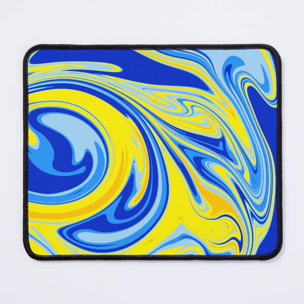 Item preview, Yellow and Super Blue Abstract Liquid Artwork designed and sold by patternsoup.