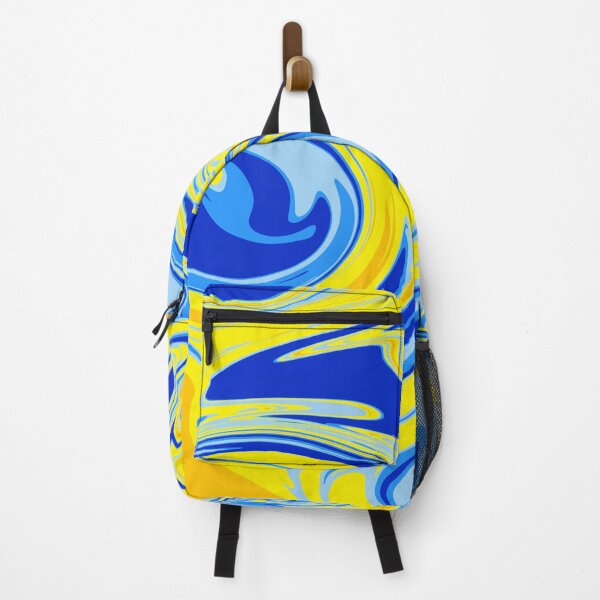 Item preview, Yellow and Super Blue Abstract Liquid Artwork designed and sold by patternsoup.