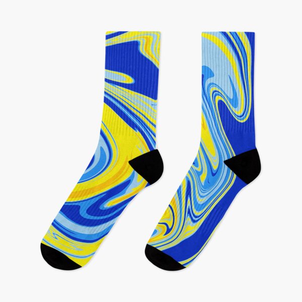 Item preview, Yellow and Super Blue Abstract Liquid Artwork designed and sold by patternsoup.