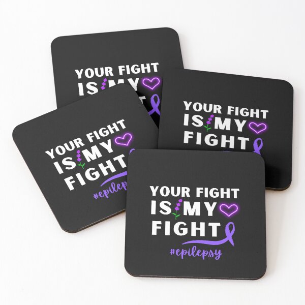 Item preview, Fight Epilepsy Awareness Month Seizure October November 17th Cancer Survivor Purple Ribbon Cancer Support Hope Love Mental Health Depression Anxiety Inspirational Motivational Gift Idea designed and sold by EpsilonEridani.