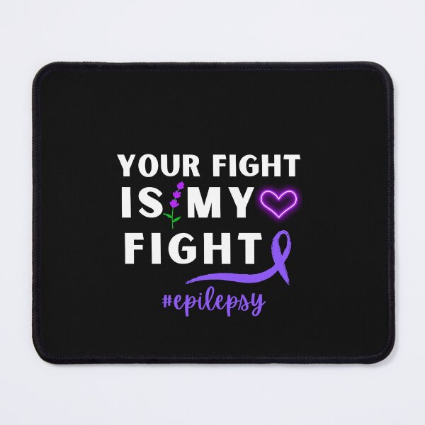 Item preview, Fight Epilepsy Awareness Month Seizure October November 17th Cancer Survivor Purple Ribbon Cancer Support Hope Love Mental Health Depression Anxiety Inspirational Motivational Gift Idea designed and sold by EpsilonEridani.