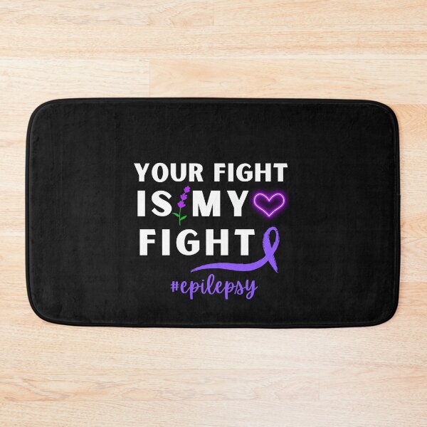 Item preview, Fight Epilepsy Awareness Month Seizure October November 17th Cancer Survivor Purple Ribbon Cancer Support Hope Love Mental Health Depression Anxiety Inspirational Motivational Gift Idea designed and sold by EpsilonEridani.