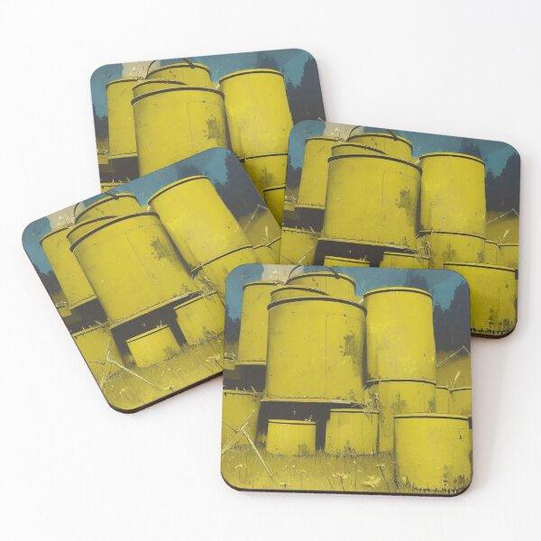 Item preview, Yellow Metal Paint Cans designed and sold by Canadamarsworks.