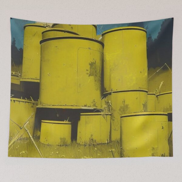 Item preview, Yellow Metal Paint Cans designed and sold by Canadamarsworks.