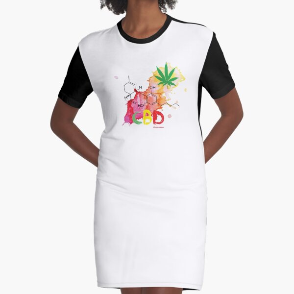 CBD Splash Graphic T-Shirt Dress