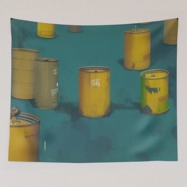 Item preview, Sparse Yellow Metal Containers designed and sold by Canadamarsworks.