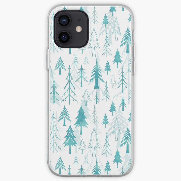 Christmas tree mix on white iPhone Soft Case