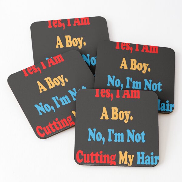Item preview, Yes, I Am A Boy. No, I'm Not Cutting My Hair mens long hair designed and sold by shopping new.