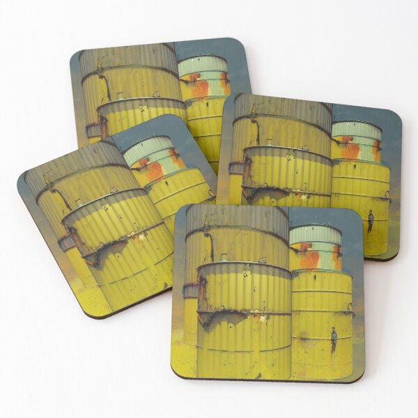 Item preview, Rusty Yellow Metal Containers designed and sold by Canadamarsworks.