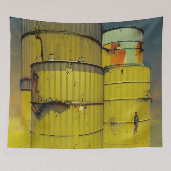Item preview, Rusty Yellow Metal Containers designed and sold by Canadamarsworks.