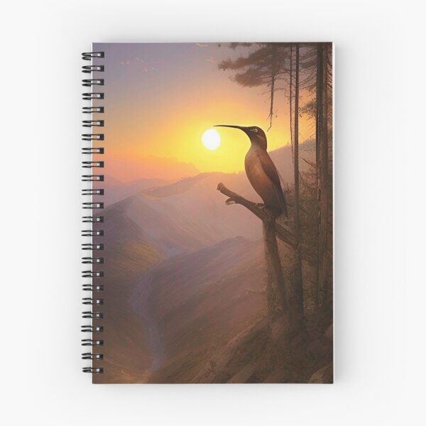 Item preview, Bird posing on a branch in the mountain at sunrise designed and sold by PSYCO-art.