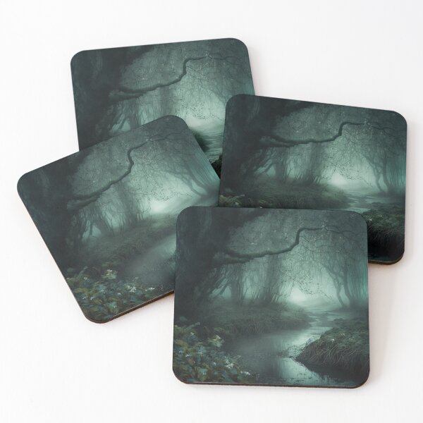 Item preview, Beautiful Landscape Painting, The Misty Forest designed and sold by RealmsImagined.