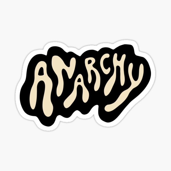 Anarchy Design Sticker For Sale By Dinosaurdesign Redbubble