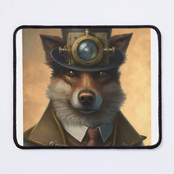 Item preview, Steampunk detective officer dog designed and sold by ARTeez⭐️⭐️⭐️⭐️⭐️.
