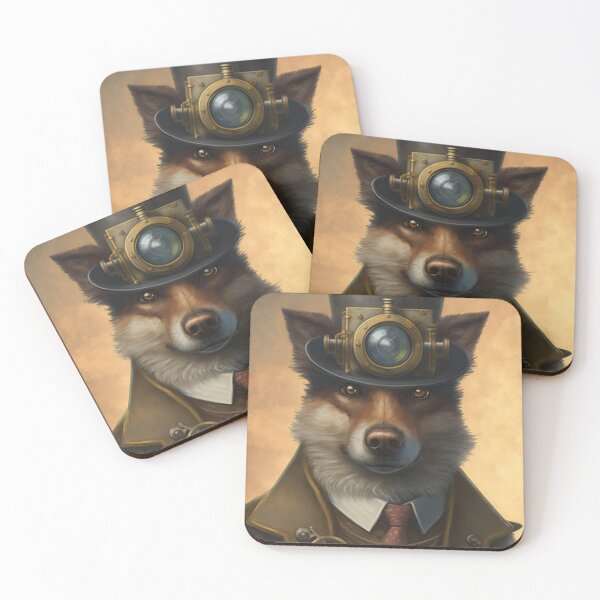 Item preview, Steampunk detective officer dog designed and sold by ARTeez⭐️⭐️⭐️⭐️⭐️.