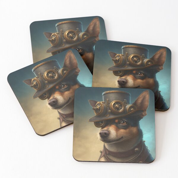 Item preview, Steampunk detective officer dog designed and sold by ARTeez⭐️⭐️⭐️⭐️⭐️.
