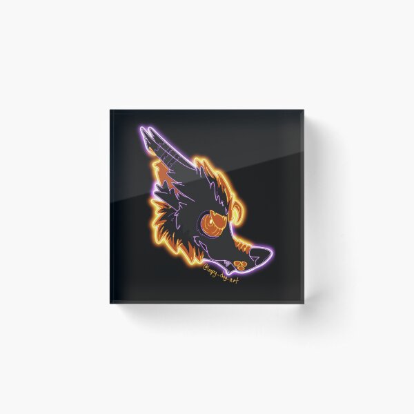 Glowing Wolf Acrylic Block