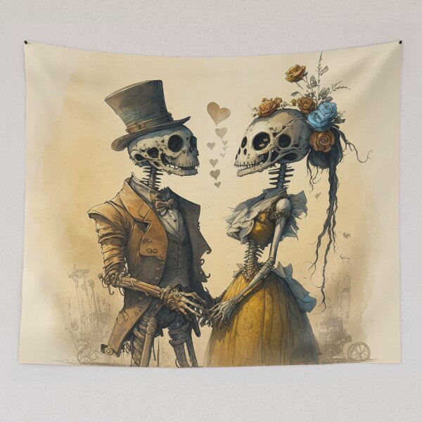 Item preview, Skeleton Couple in Love 1Holding Hands Valentines, Wedding, Anniversary, Birthday Funny Gift  designed and sold by CoyoteStudio.