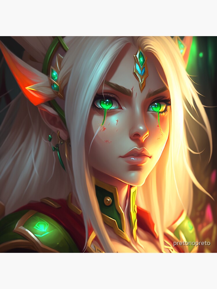 Blood Elf Woman Sticker For Sale By Pretonopreto Redbubble