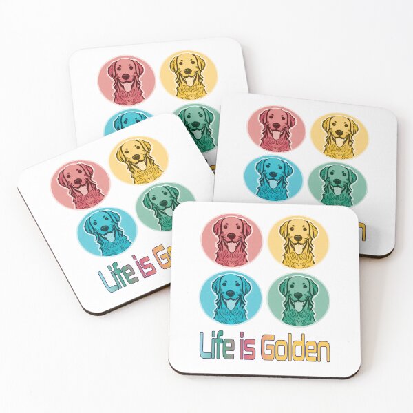 Item preview, Life is Golden Retriever Dogs Circles designed and sold by FlippinTurtles.