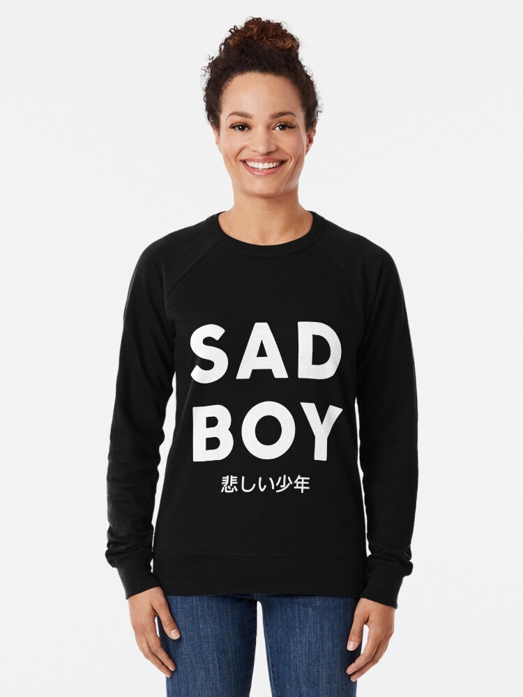 Vaporwave Shirt Sad Boy Aesthetic Lightweight Sweatshirt By
