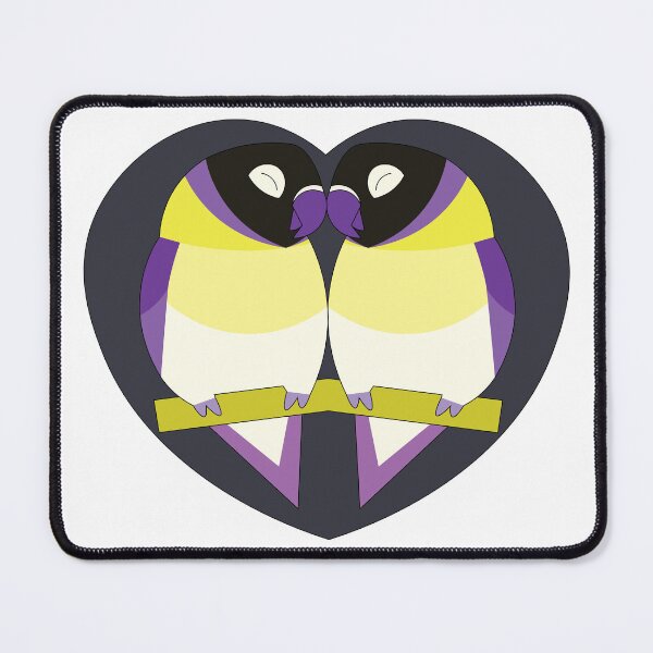 Item preview, Nonbinary Pride Lovebirds designed and sold by nolessjess.