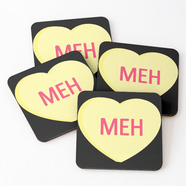 Item preview, Meh - Anti Valentines Day Conversation Heart designed and sold by skauff.