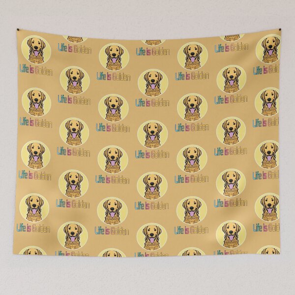 Item preview, Life is Golden Retriever Dog Circle designed and sold by FlippinTurtles.