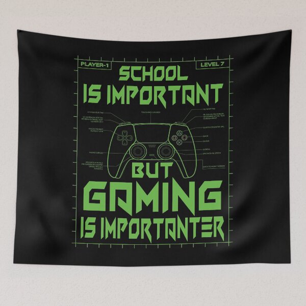 Item preview, Funny Gamer School Is Important But Gaming Is Importanter designed and sold by Mannoucha ⭐⭐⭐⭐⭐ ( 1,978 reviews ).