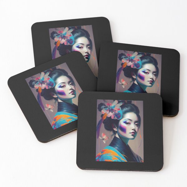 Item preview, Japanese Geisha In Colorful Oil Paints. Gift Idea For Japan Fans 2 designed and sold by PD-Store.