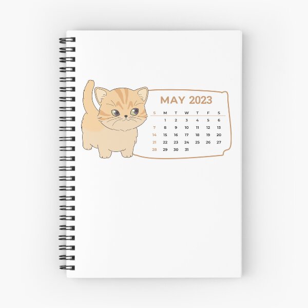 Item preview, Cute Cats Calendar 2023, May 2023 Calendar For Cat Lovers, Monthly Calendar 2023, Printable 2023 Calendar designed and sold by designartmed.