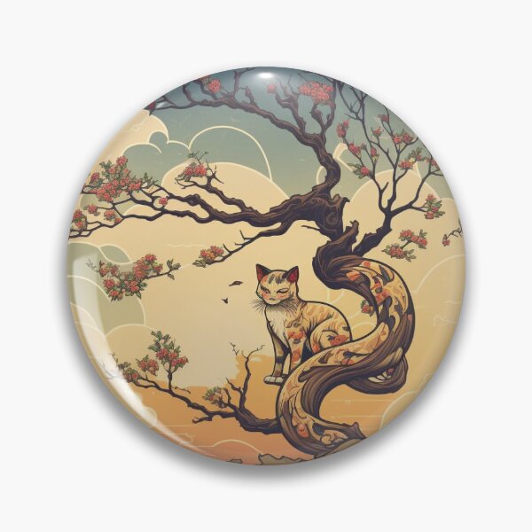 Item preview, Cat sitting in Bonsai Tree designed and sold by Black-Glove.