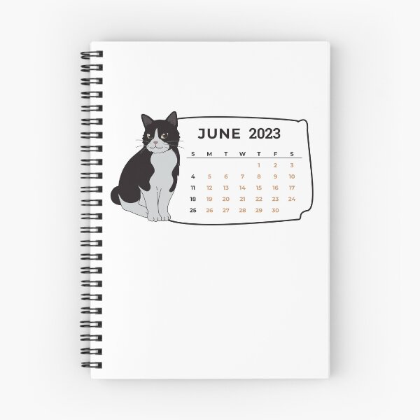 Item preview, Cute Cats Calendar 2023, June 2023 Calendar For Cat Lovers, Monthly Calendar 2023, Printable 2023 Calendar designed and sold by designartmed.