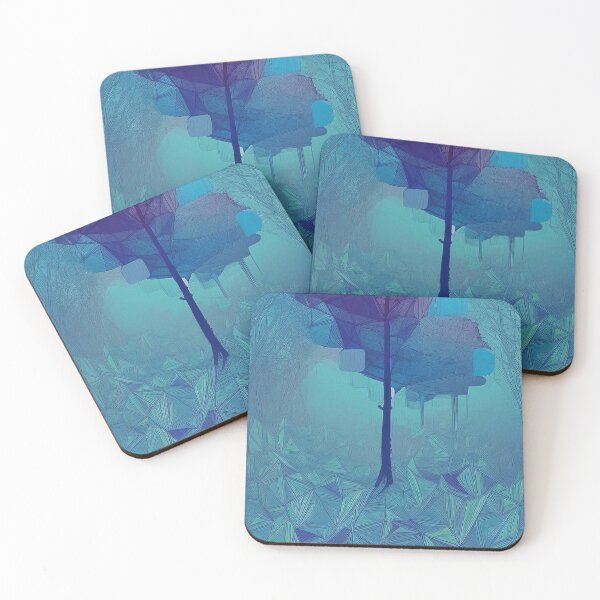 Item preview, Tree Pattern Blue Geometry, Forest designed and sold by Canadamarsworks.