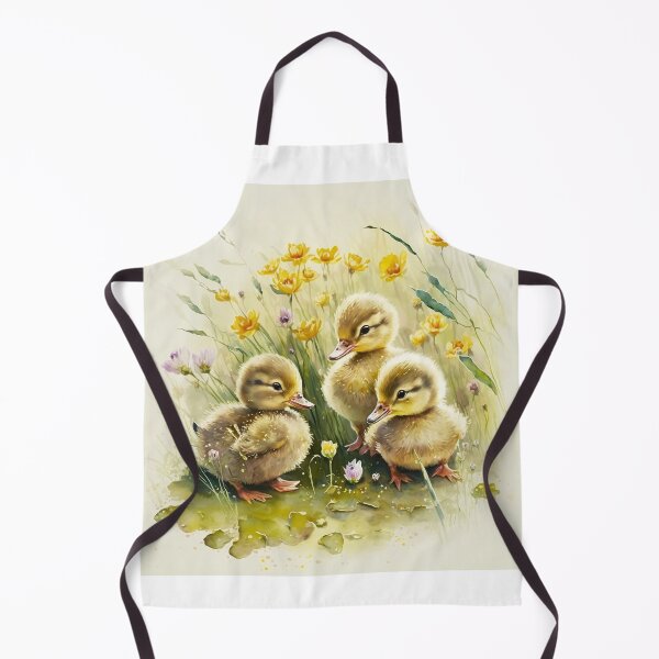 Aperçu de l'œuvre Joli bébé canard à l'aquarelle de fleurs créée et vendue par peachycrossing.