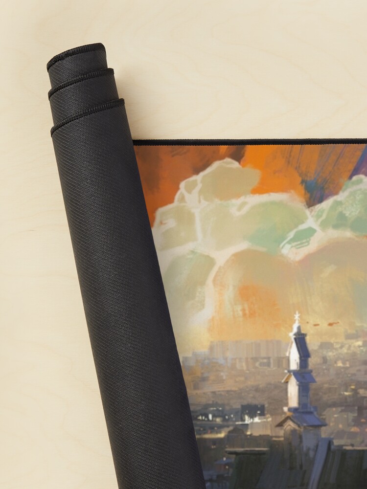 Thumbnail 2 of 5, Mouse Pad, Skyline designed and sold by TooTiredToLive.