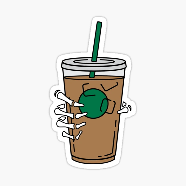 Coffee Stickers Starbucks, Coffee Ice-cream Drinks Themed Stickers