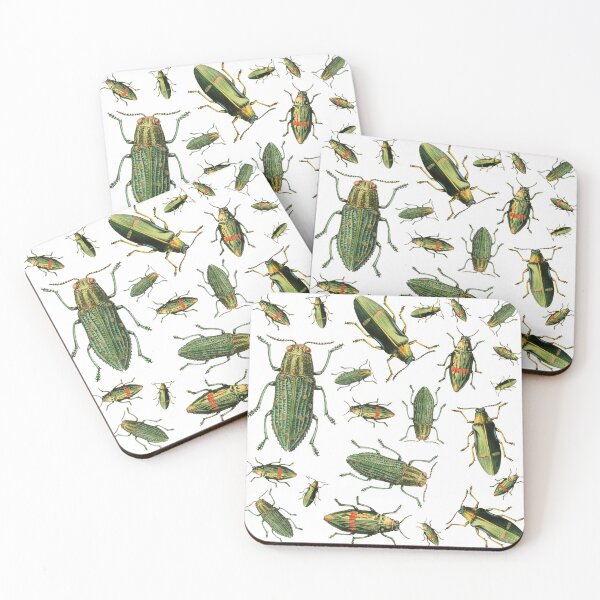 Item preview, Green beetles 1 designed and sold by Lacebark.