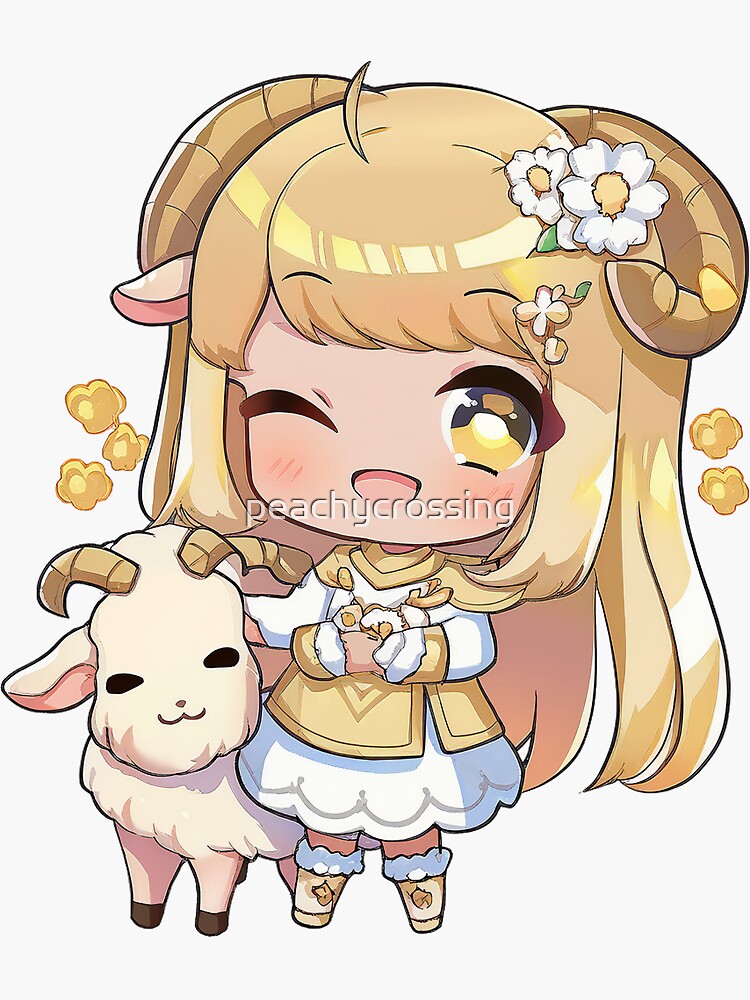 Premium Photo | Cute white little goat in cartoon style AI illustration