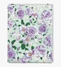 Vinilo o funda para iPad Rosas florales de la acuarela de la lavanda del verde en colores pastel del vintage
