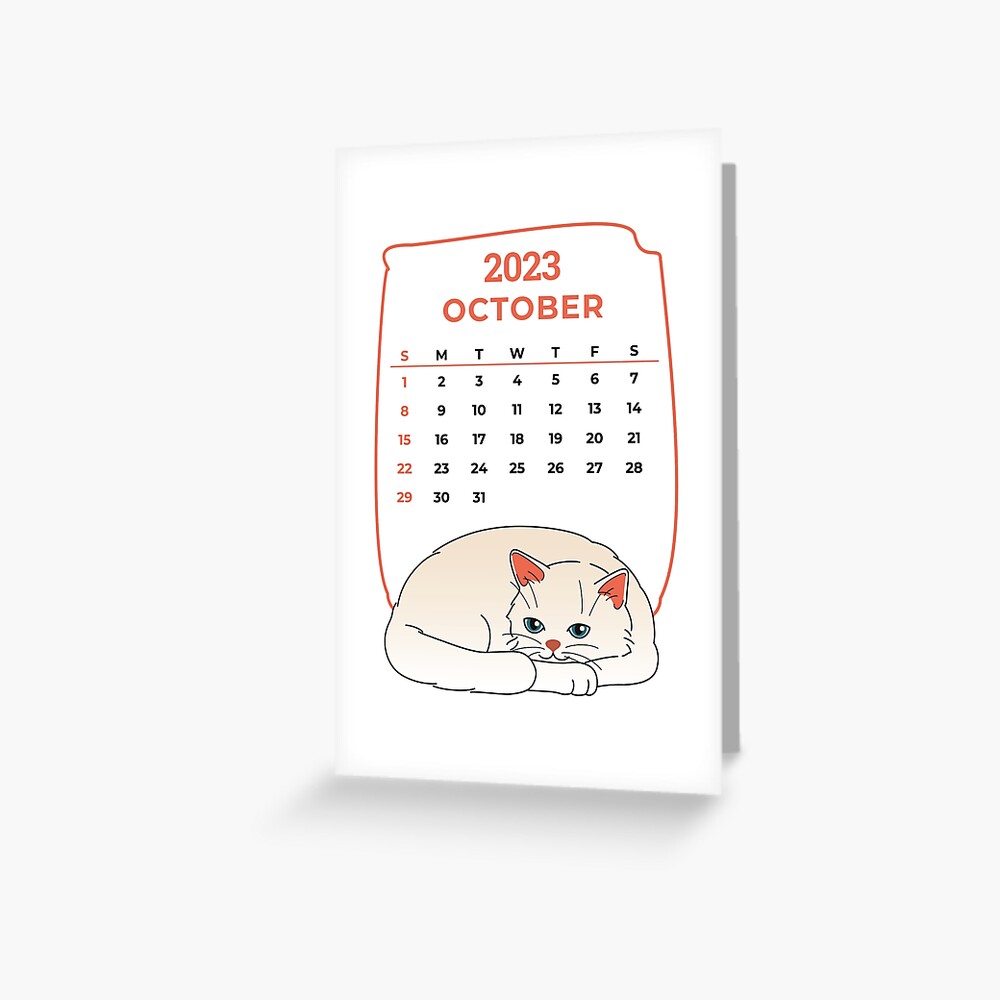 cute-cats-calendar-2023-october-2023-calendar-for-cat-lovers-monthly